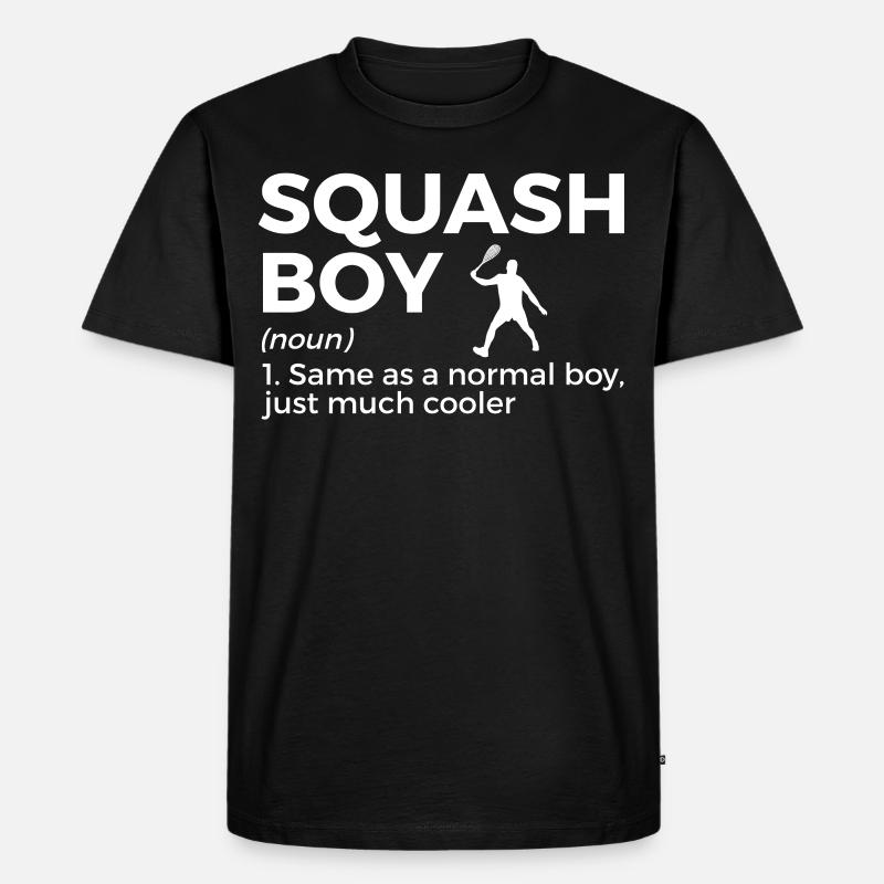 Squash Spieler - Männer Premium Bio T-Shirt - Schwarz
