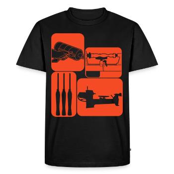 Woodturning machine woodturning - Men's Premium Organic T-Shirt - black - Front - Nico (187cm)