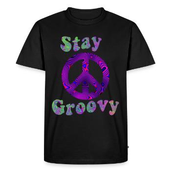 Hippie - T-shirt Premium bio Homme - noir - Devant - Nico (187cm)