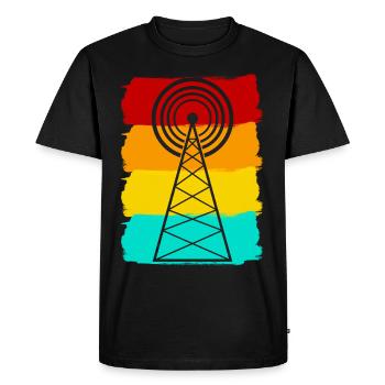 Amateur radio operator Antenna Amateur radio - Men's Premium Organic T-Shirt - black - Front - Nico (187cm)