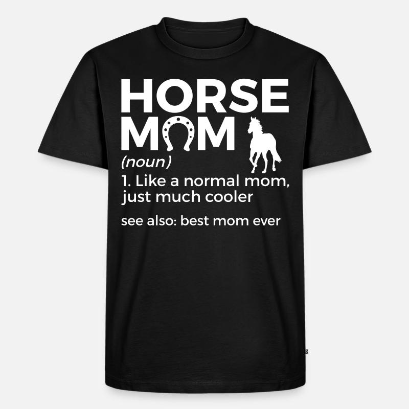 Pferde Reiter - Männer Premium Bio T-Shirt - Schwarz