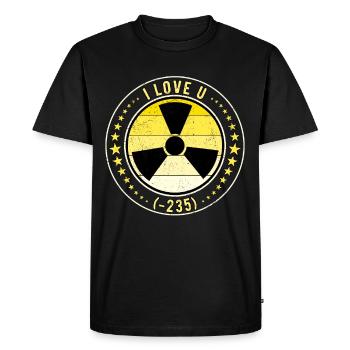 Nuclear Engineer Nuclear Technician I Love U (-235) - Men's Premium Organic T-Shirt - black - Front - Nico (187cm)