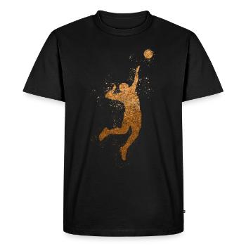 Volleyball abandonne un joueur de volleyball - T-shirt Premium bio Homme - noir - Devant - Nico (187cm)
