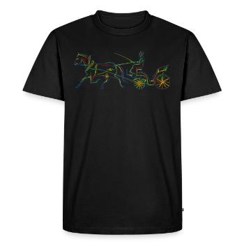 Cocher-cocher Chevaux Calincerie - T-shirt Premium bio Homme - noir - Devant - Nico (187cm)