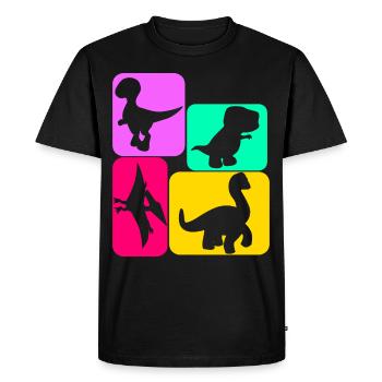 Dinosaure Petit Dinosaure Dinosaure - T-shirt Premium bio Homme - noir - Devant - Nico (187cm)