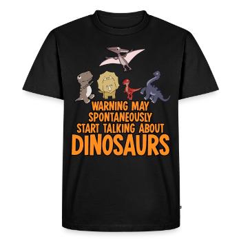 Dinosaurier Dino Dinos Dinosaure - T-shirt Premium bio Homme - noir - Devant - Nico (187cm)