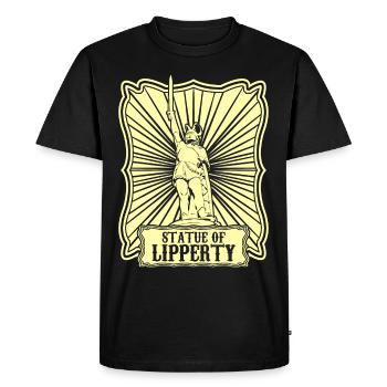 Hermannsdenkmal Statue of Lipperty - Men's Premium Organic T-Shirt - black - Front - Nico (187cm)