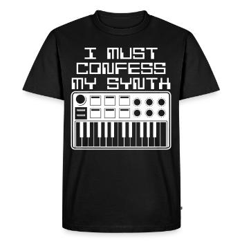 Synthétiseur Synthétiseur Synthétiseurs de musique - T-shirt Premium bio Homme - noir - Devant - Nico (187cm)