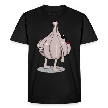 Garlic Looked in Garlic Cloves - Men's Premium Organic T-Shirt - black - Front - Nico (187cm)