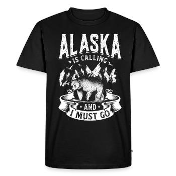 Alaska Gift Kids Men Women USA Nature Ice Cream - Men's Premium Organic T-Shirt - black - Front - Nico (187cm)