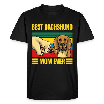 Teckel Cadeau Dixie Viennese Doxie Teckel - T-shirt Premium bio Homme - noir - Devant - Nico (187cm)