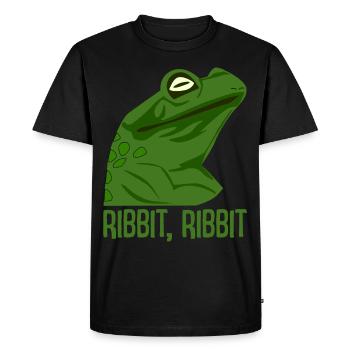funny frog - Men's Premium Organic T-Shirt - black - Front - Nico (187cm)