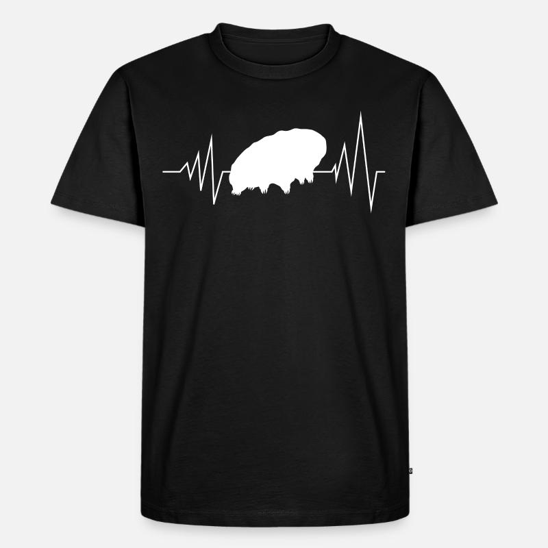 Tardigrade Bärtierchen EKG Wasserbär - Männer Premium Bio T-Shirt - Schwarz