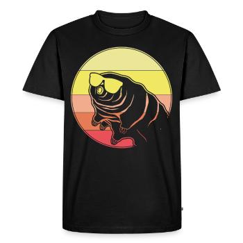 Tardigrade Ours d’eau rétro Tardigrades - T-shirt Premium bio Homme - noir - Devant - Nico (187cm)