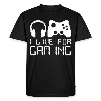 Gaming Gambler Gaming Console Gamer - Men's Premium Organic T-Shirt - black - Front - Nico (187cm)