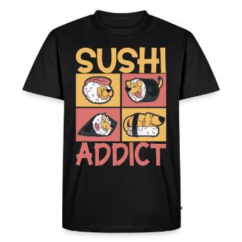 Sushi Kawaii - T-shirt Premium bio Homme - noir - Devant - Nico (187cm)