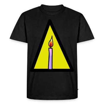 ENERGY CANDLE LIGHT FIRE HEAT FLAME - Men's Premium Organic T-Shirt - black - Front - Nico (187cm)