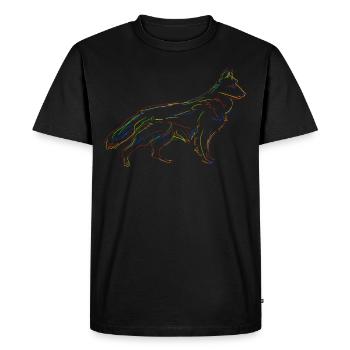 Shepherd Dogs White Shepherd Dog - Men's Premium Organic T-Shirt - black - Front - Nico (187cm)