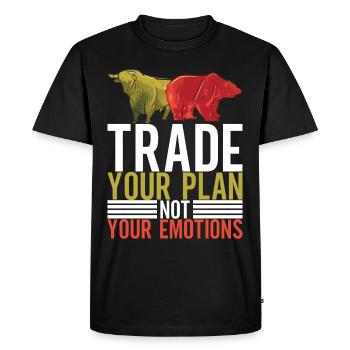 Actions Actionnaire Investisseur - T-shirt Premium bio Homme - noir - Devant - Nico (187cm)