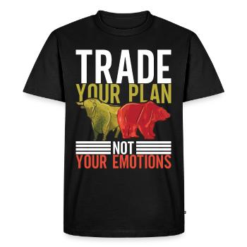 Actions Actionnaire Investisseur - T-shirt Premium bio Homme - noir - Devant - Nico (187cm)