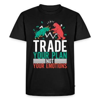 Actions Actionnaire Investisseur - T-shirt Premium bio Homme - noir - Devant - Nico (187cm)