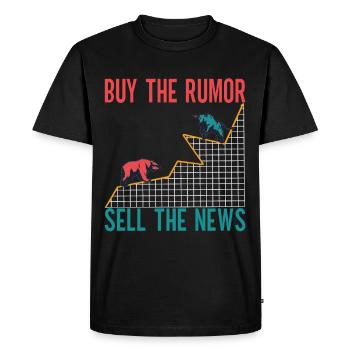 Actions Actionnaire Investisseur - T-shirt Premium bio Homme - noir - Devant - Nico (187cm)