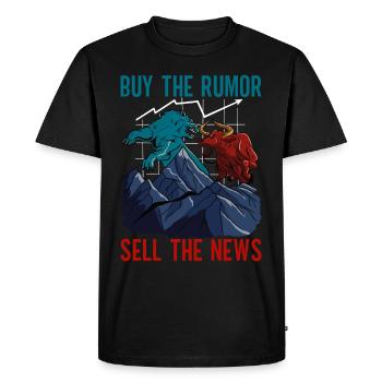 Actions Actionnaire Investisseur - T-shirt Premium bio Homme - noir - Devant - Nico (187cm)