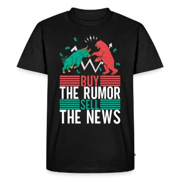 Actions Actionnaire Investisseur - T-shirt Premium bio Homme - noir - Devant - Nico (187cm)