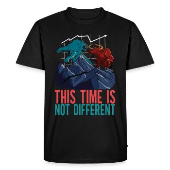 Actions Actionnaire Investisseur - T-shirt Premium bio Homme - noir - Devant - Nico (187cm)