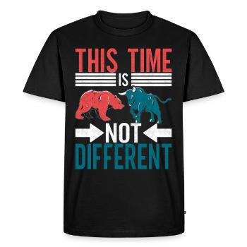 Actions Actionnaire Investisseur - T-shirt Premium bio Homme - noir - Devant - Nico (187cm)