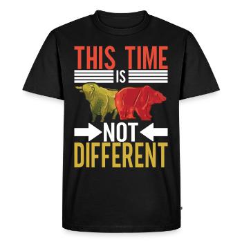 Actions Actionnaire Investisseur - T-shirt Premium bio Homme - noir - Devant - Nico (187cm)