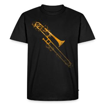 Trombone Trombonist Trombone player - Men's Premium Organic T-Shirt - black - Front - Nico (187cm)