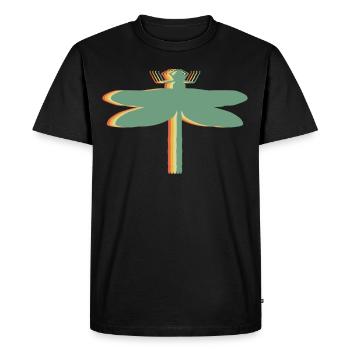 Dragonflies retro insects Dragonfly - Men's Premium Organic T-Shirt - black - Front - Nico (187cm)