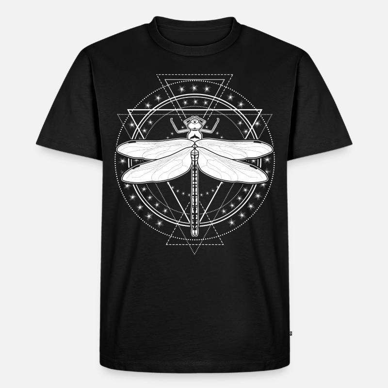 Libelle Okkulte Libellen - Männer Premium Bio T-Shirt - Schwarz