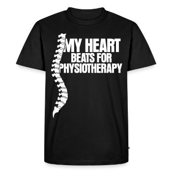 Physiothérapeute Dire Physiothérapeute - T-shirt Premium bio Homme - noir - Devant - Nico (187cm)