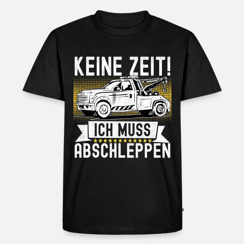 Abschleppwagen Abschleppdienst - Männer Premium Bio T-Shirt - Schwarz