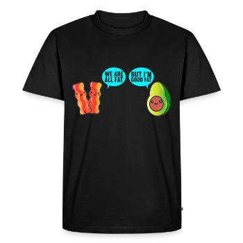 Avocat Kawaii - T-shirt Premium bio Homme - noir - Devant - Nico (187cm)