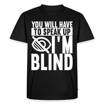 Blind visual impairment - Men's Premium Organic T-Shirt - black - Front - Nico (187cm)