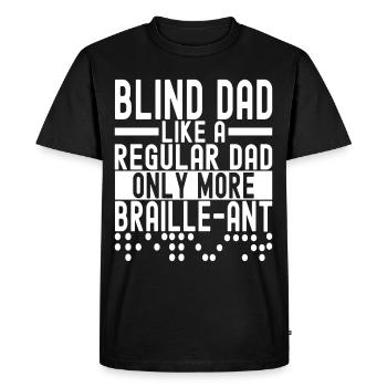 Blind visual impairment - Men's Premium Organic T-Shirt - black - Front - Nico (187cm)
