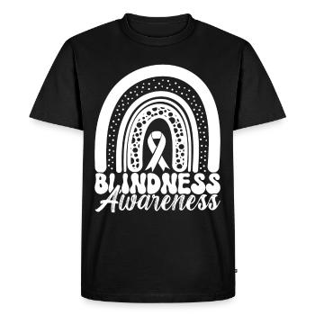 Blind visual impairment - Men's Premium Organic T-Shirt - black - Front - Nico (187cm)