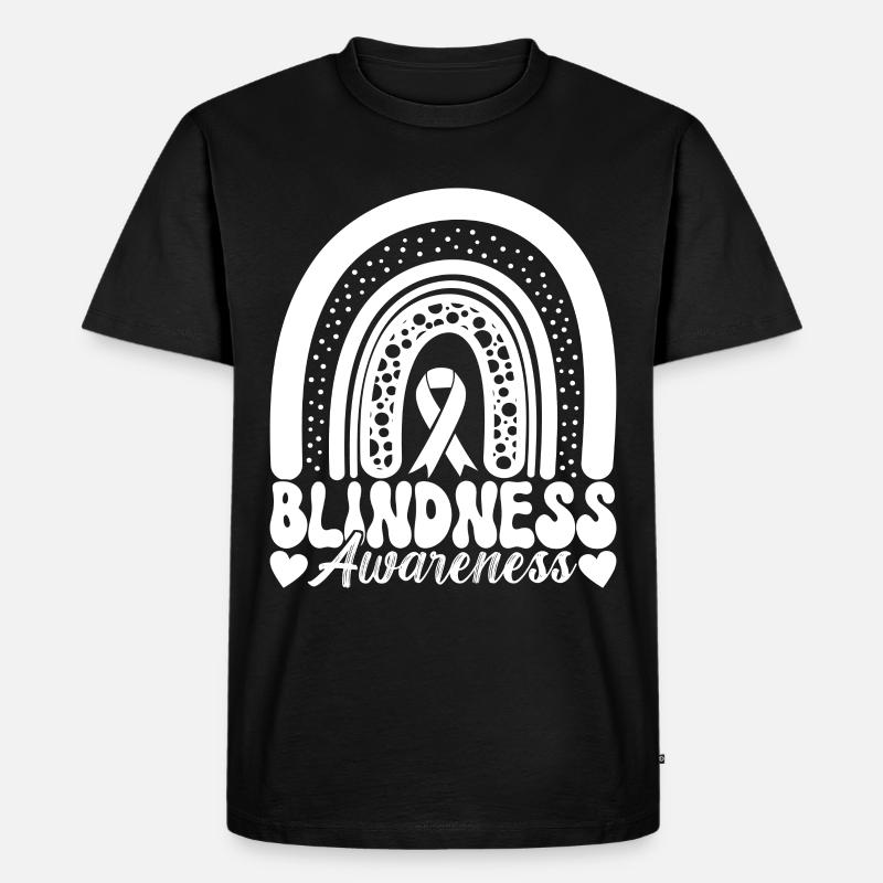 Blind Sehbehinderung - Männer Premium Bio T-Shirt - Schwarz