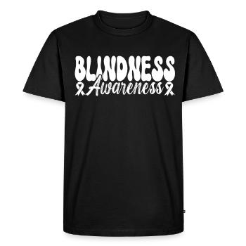 Blind visual impairment - Men's Premium Organic T-Shirt - black - Front - Nico (187cm)