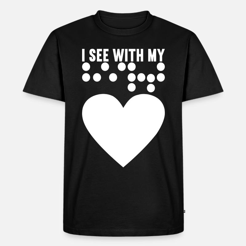Blind Sehbehinderung - Männer Premium Bio T-Shirt - Schwarz