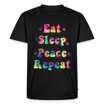 Hippie - T-shirt Premium bio Homme - noir - Devant - Nico (187cm)
