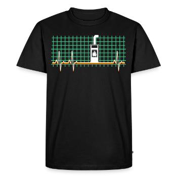 Fireplace ECG Stove Woodburning stove - Men's Premium Organic T-Shirt - black - Front - Nico (187cm)