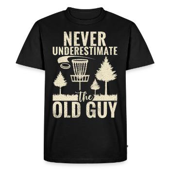 Fun Disc Golf & Ultimate Frisbee Player - Men's Premium Organic T-Shirt - black - Front - Nico (187cm)