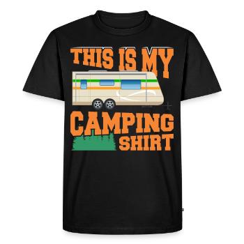 This is my campsite - Men's Premium Organic T-Shirt - black - Front - Nico (187cm)