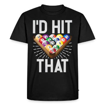 Billiards Funny Saying & Men's Snooker Design - Men's Premium Organic T-Shirt - black - Front - Nico (187cm)