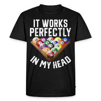 Billiards Funny Saying & Men's Snooker Design - Men's Premium Organic T-Shirt - black - Front - Nico (187cm)