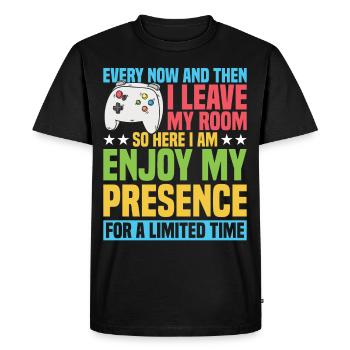 Gaming Design for Gamer - Men's Premium Organic T-Shirt - black - Front - Nico (187cm)